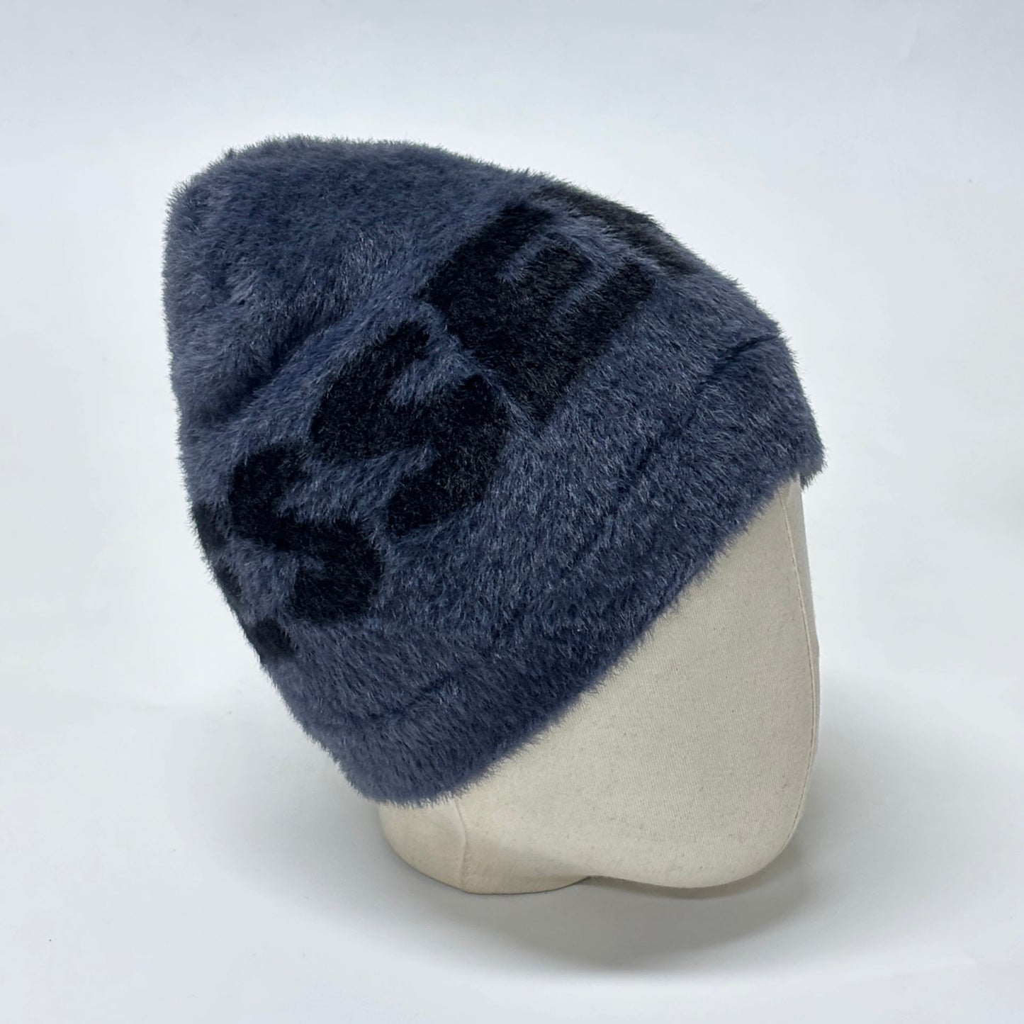 Blue-Gray Satin Lined Mink Fur Beanie